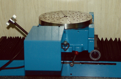 A rotary grinding table performing an inspection application
