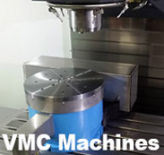 A rotary grinding table attached to a VMC machine