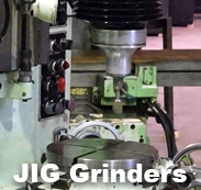 A rotary grinding table attached to a jig grinding machine
